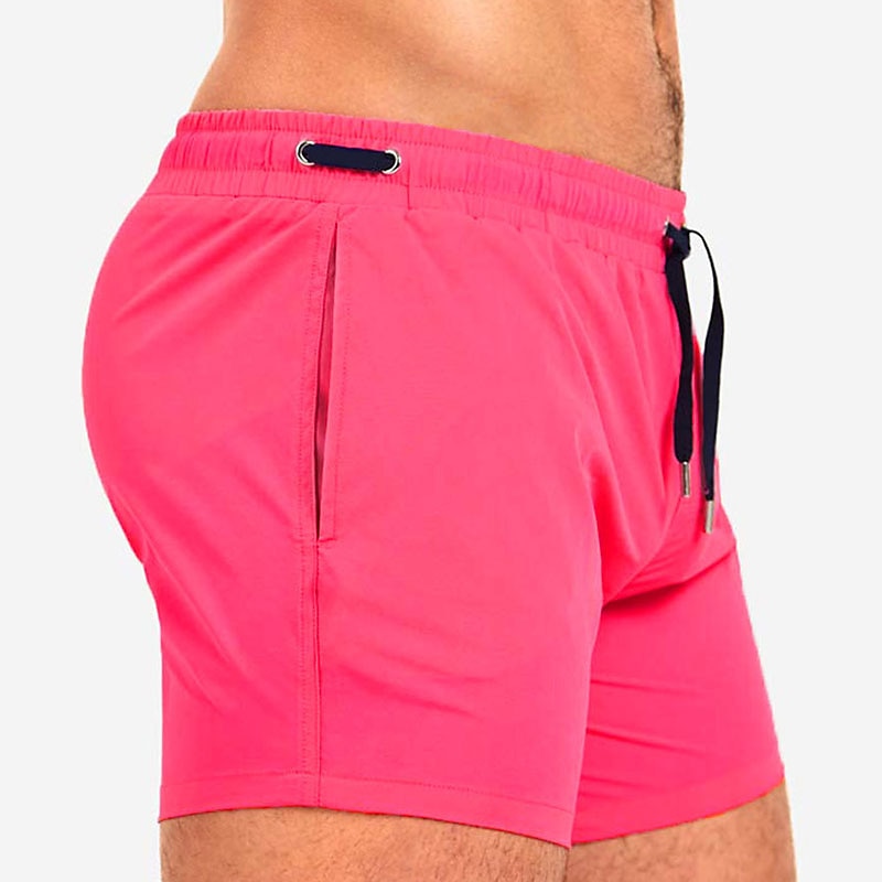 Men's Swimwear Swim Shorts Swim Trunks Boxer Swim Shorts Shorts Plain Comfort Breathable Outdoor Daily Going out Sports Hawaiian White Pink 2025 - $20.99 –P13