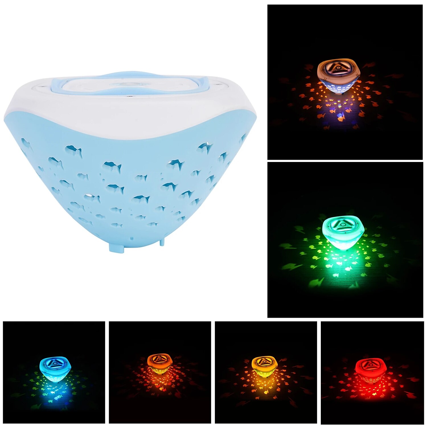 צבעוני צף מתחת למים אור rgb אמבטיה מנורת ספא מנורת בריכת שחייה אורות סוללה מנורת אמבטיה לילדים מקרן ילדים מתנות 2025 - $20.99 –P5