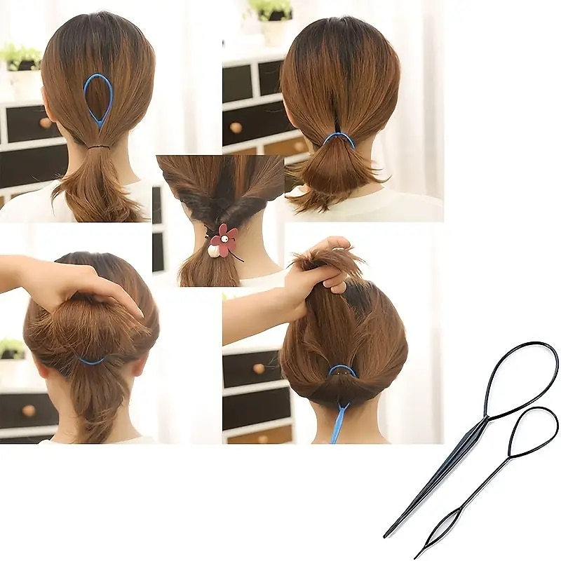 53 stks haar styling set haar ontwerp styling tools accessoires diy haaraccessoires haar modellering tool kit kapper kit set magic hair bun maker shaper 2025 - $14.99 –P6