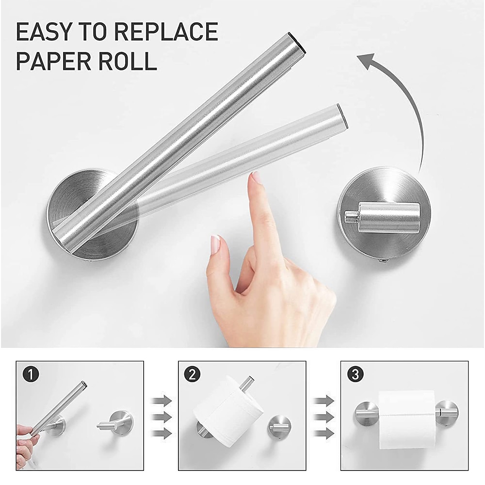 Black Toilet Paper Holder Bathroom Flexible Pivoting Tissue Handle on Wall Mounted, SUS 304 Stainless Steel Adjustable TP Large Mega Roll Holder for Wooden Cabinet Classic Matte 2025 - $32.59 –P3