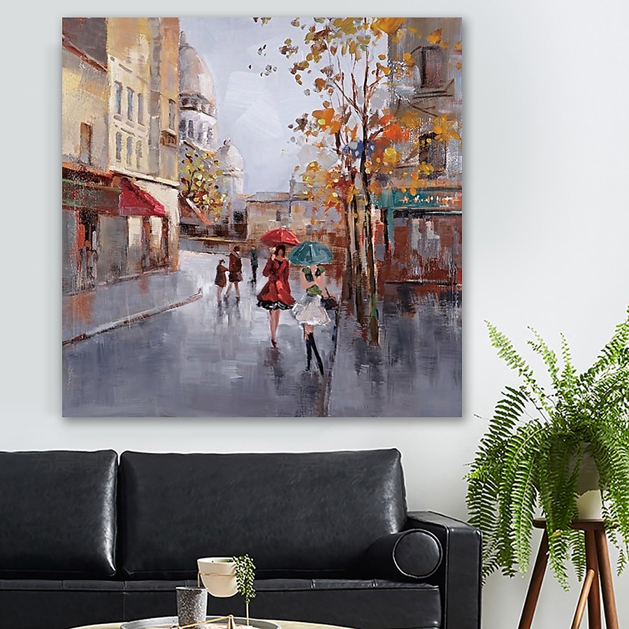 Hang-Malowane obraz olejny Ręcznie malowane - Krajobraz Klasyczny Nowoczesny Naciągnięte płótka / Rozciągnięte płótno 2025 - $122.99 –P4