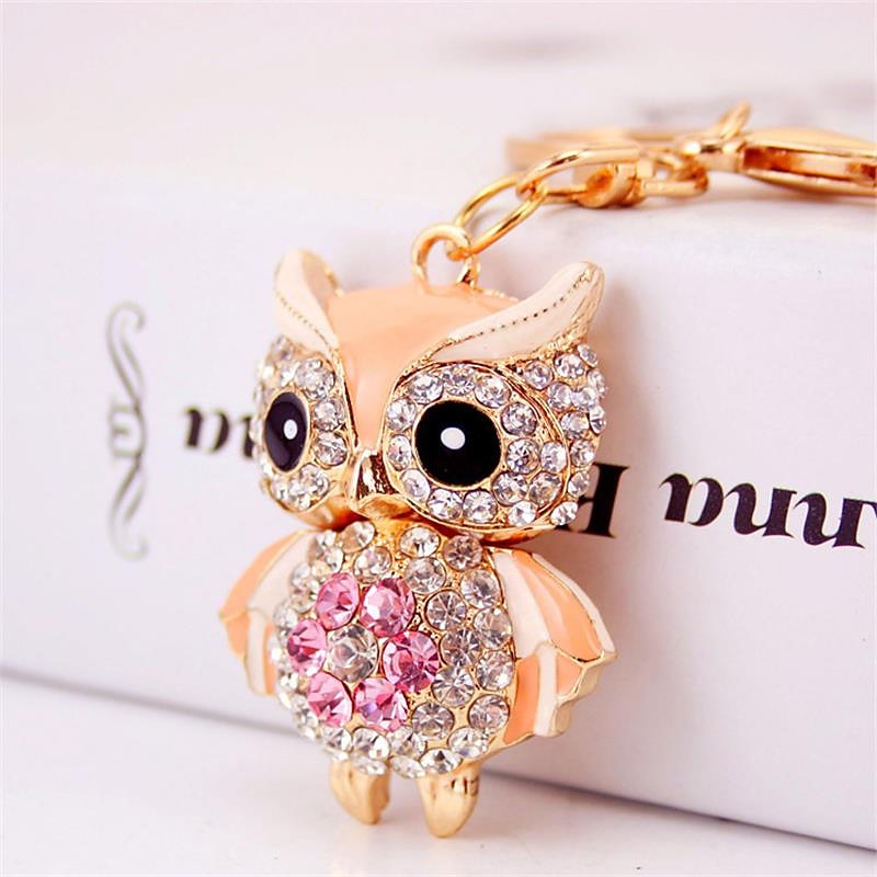 adorabil bufniță breloc strass cristal breloc breloc lanț geanta farmec pandantiv cadou 2025 - $7.99 –P10