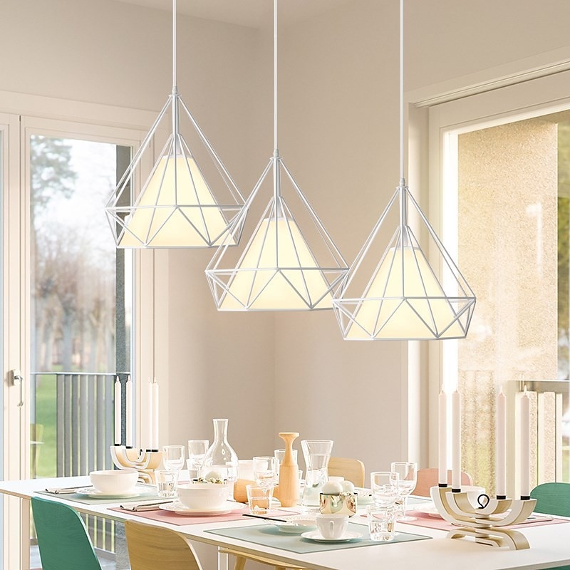 led függőlámpa 60 cm 3 fényű sputnik design csillárok étkezőbe hálószoba függőlámpák ipari festett felületek 110-240v 2025 - $229.99 –P7