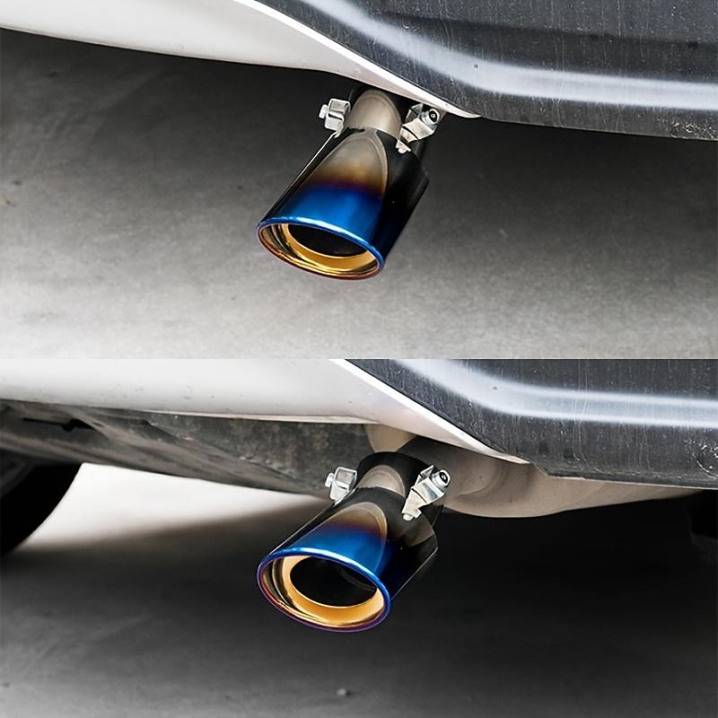Nerezový výfukový tip pro auto - univerzální chromovaný koncový výfuk úprava výfukové trubky auta odolný ocelový povrch 2025 - $9.99 –P4