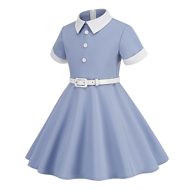Retró 1950-es Swing ruha Flare ruha Lány Alkalmi / Napi Lánybúcsú Gyermek Ruha Hazatérő ruhák 2025 - $28.99 –P10