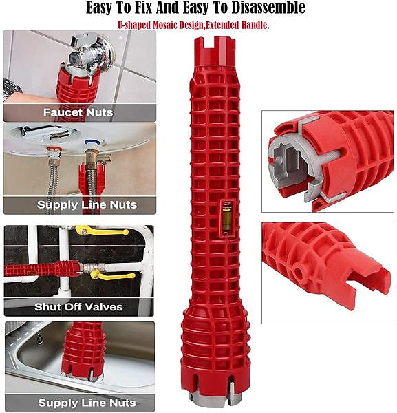 8 In 1 Multifunction Faucet and Sink Installer Tool Faucet Wrench Tool Plumbing Tool Water Pipe Spanner for Kitchen Bathroom Toilet Water Pipe 2026 - $11.99 –P2