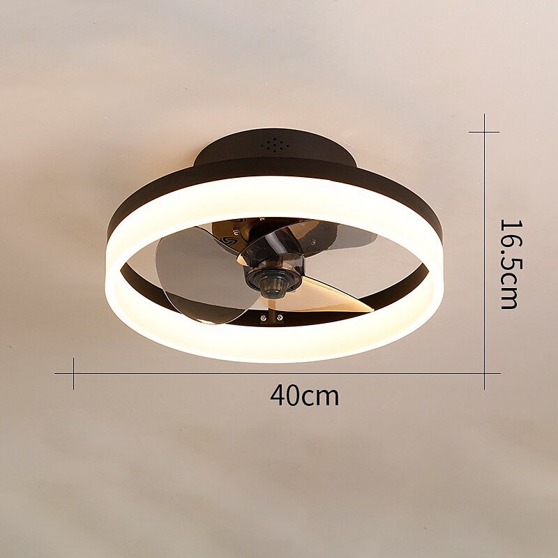 Ceiling Fans with Lights Flush Mount Low Profile Indoor Ceiling Fan,15.7" /19.6" Dimmable Bladeless Ceiling Fans with Remote Control,Smart 3 Colors 6 Speeds Reversible 2025 - $187.99 –P12