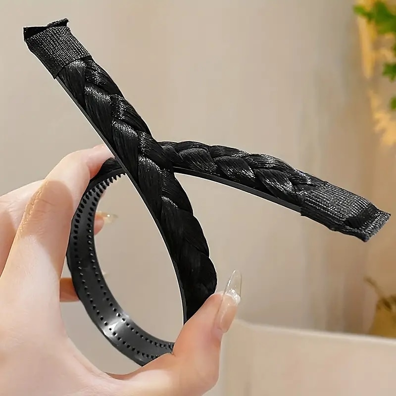 Fashion Synthetic Fishbone Braid Wig Twist Braid Headband Hairpin Hair Accessories For Women Daily Wear Party 2025 - $9.99 –P3