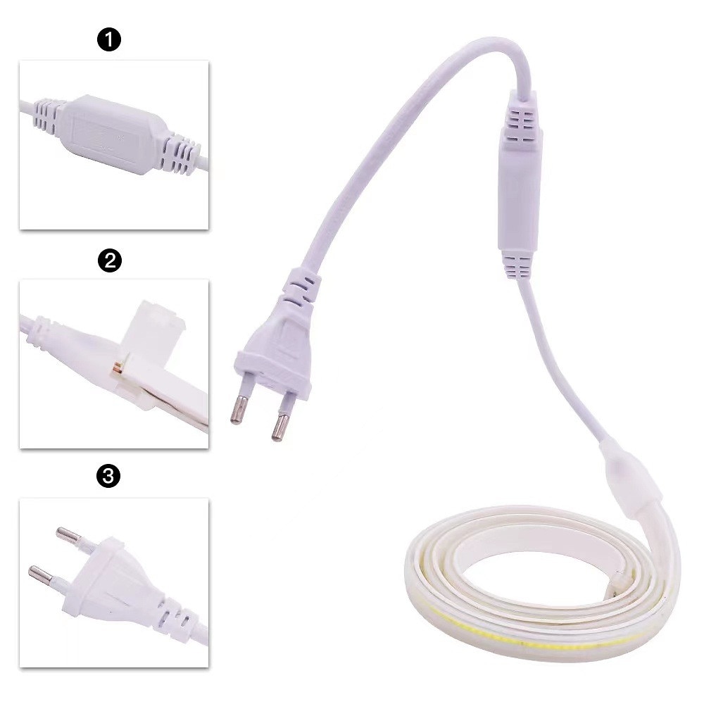COB LED Strip Light 288leds/M 220V EU Plug RA 90 High Brightness 3000K 4000K 6000K Flexible LED Tape For Bedroom Kitchen Waterpr 2026 - $11.99 –P1