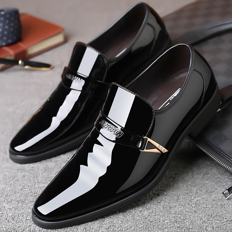 Herren Loafer & Slip On Leder-Loafer Geschäftlich Brautkleider schlicht Outdoor Täglich PU Atmungsaktiv Halbschuhe Schwarz Braun Frühling Herbst 2025 - $42.99 –P2