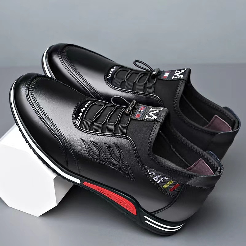 Hombre Oxfords Zapatos de Paseo Negocios Casual Exterior Diario PU Transpirable Cordones Negro Blanco Eslogan Verano Primavera 2025 - $34.99 –P5