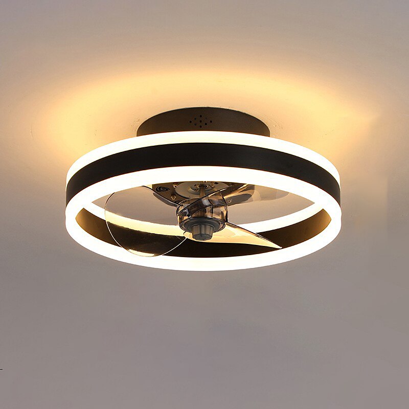 Ceiling Fans with Lights Flush Mount Low Profile Indoor Ceiling Fan,18.7" Dimmable Bladeless Ceiling Fans with Remote Control,Smart 3 Colors 6 Speeds Reversible 2025 - $215.89 –P10