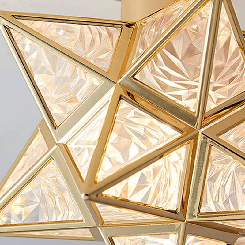 LED Ceiling Light 10" Geometric Shapes Flush Mount Lights Plastic Copper Artistic Style Formal Style Ceilling Light for Corridor Porch Bar Creative Loft Balcony Lamps 110-240V 2025 - $71.99 –P10