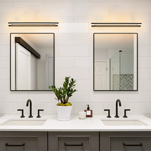 fürdő tükör lámpák led tükör első lámpa 23" ip20 7w fürdőszobai tükör fényszórók, led tükör fényszórók vízálló ködöltöző lámpa fali világítás fehér fény 110-240v 2025 - $82.99 –P3