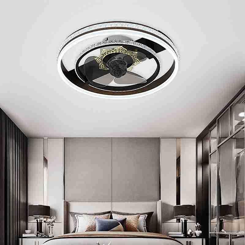 Deckenventilator mit Fernbedienung, flacher moderner Unterputz-Deckenventilator für den Innenbereich mit 72 W warmen, natürlichen, hellen 3-farbigen LED-Leuchten, 3 Geschwindigkeiten, intelligenter 2025 - $244.69 –P6