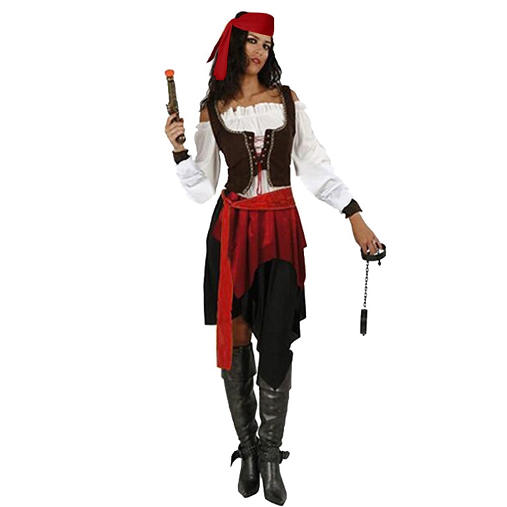 Pirates of the Caribbean Pirates of the Caribbean Outfits Costume Cosplay Costume Party Movie Cosplay for Couple's Men's Women's Adults' Masquerade 2025 - $37.99 –P3