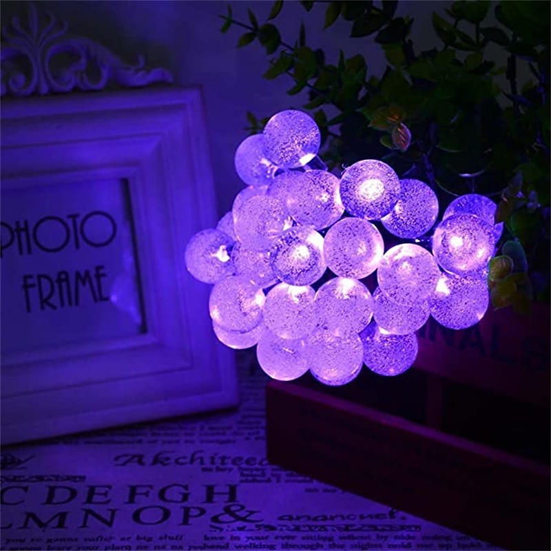 luci solari a globo per esterni 6m 30 luci solari a led che cambiano colore con telecomando luci solari a sfera di cristallo impermeabili luci natalizie per patio per gazebo da giardino portico del 2025 a $25.99 –P2
