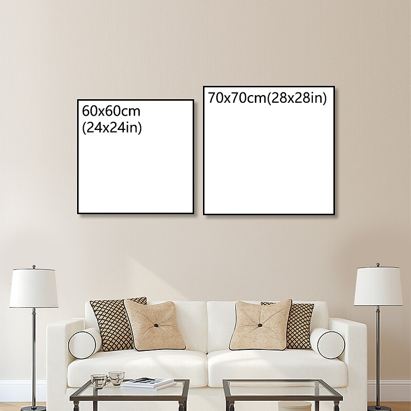هانغ رسمت النفط الطلاء رسمت باليد مربع تجريدي الناس الحديث تشمل الإطار الداخلي 2025 - $158.99 –P1