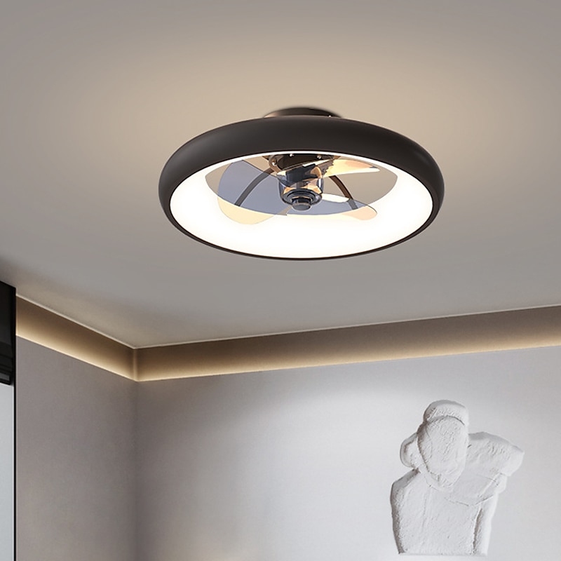 Ceiling Fans with Lights Flush Mount Low Profile Indoor Ceiling Fan,21" Dimmable Bladeless Ceiling Fans with Remote Control,Smart 3 Colors 6 Speeds Reversible 2025 - $230.29 –P10