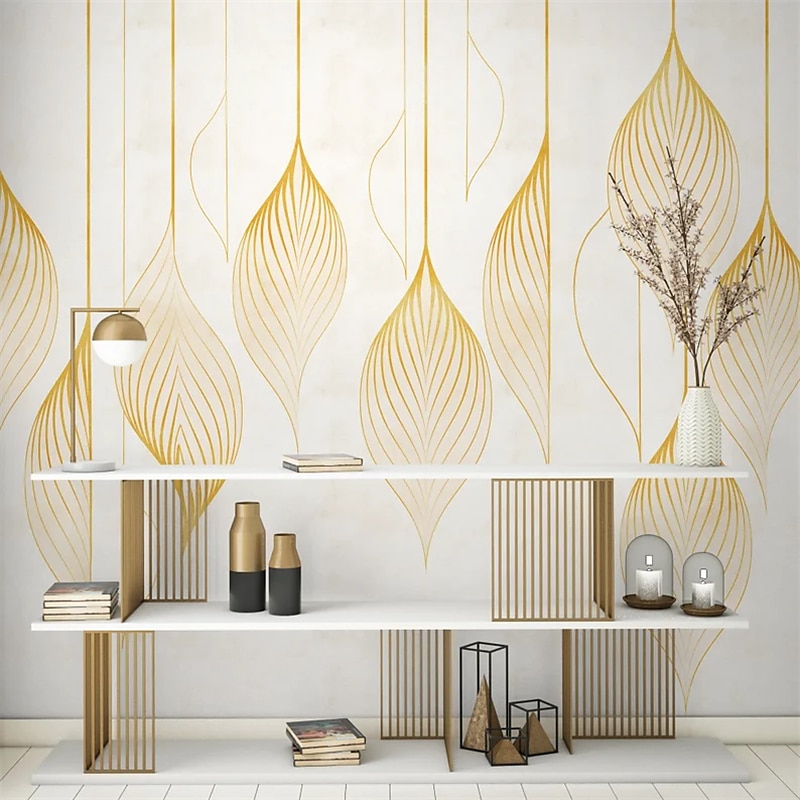 Papel pintado fresco papel pintado verde mural de pared líneas elegantes que cubren la etiqueta adhesiva despegable material de PVC/vinilo autoadhesivo/adhesivo necesario decoración de pared para 2025 - $18.99 –P7