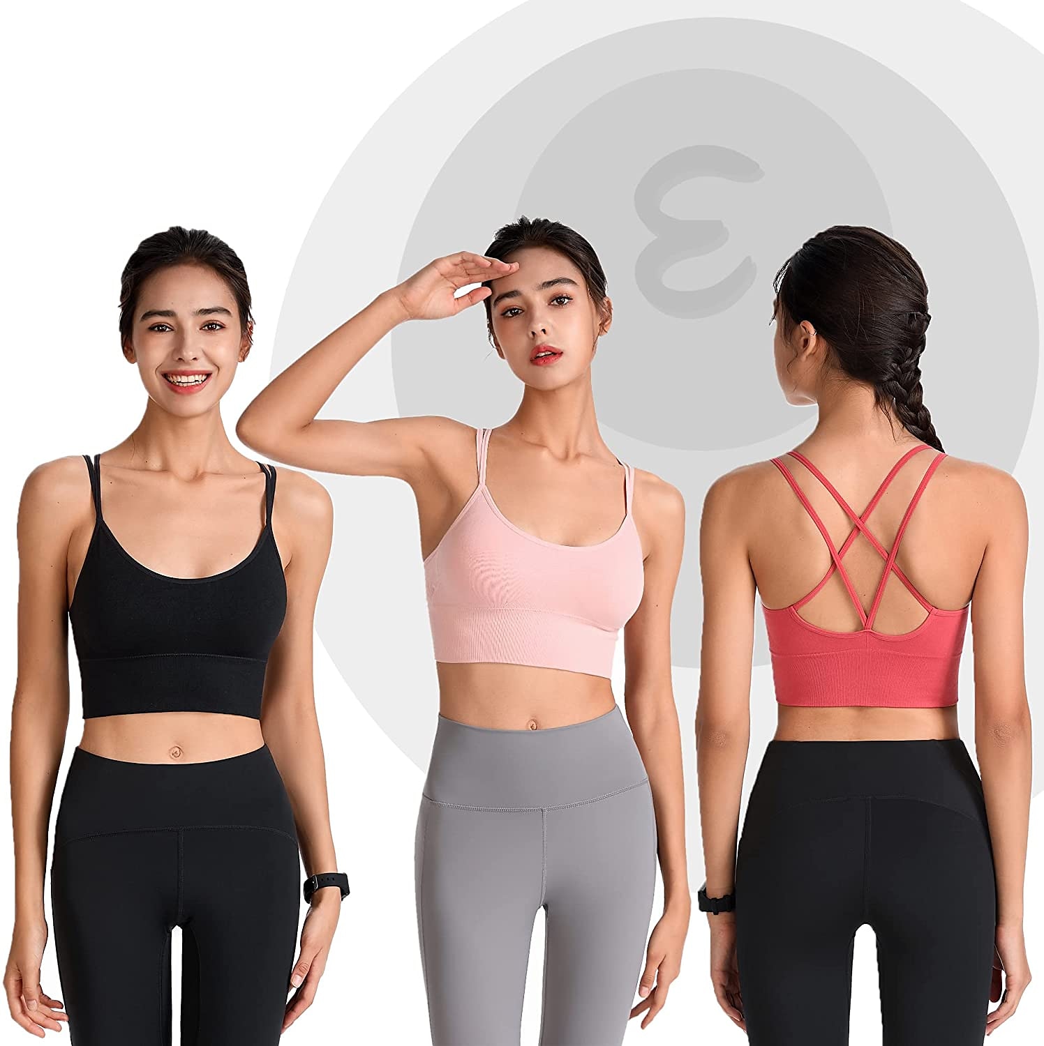 nová jaro/léto vysoká pevnost nárazuvzdorná sportovní podprsenka dámská běžecká fitness podprsenka set tílko na jógu 2025 - $14.49 –P16