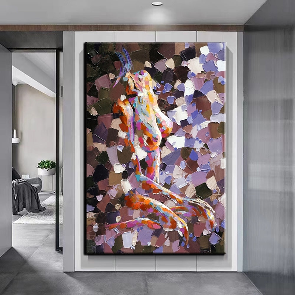 2025年 手作り 手描き 油絵 壁 モダン 抽象画 キャンバス ヌード レディ ペインティング ホームデコレーション 装飾 ロールキャンバス フレームなし 未延伸  コレクション – $61.99 –P12