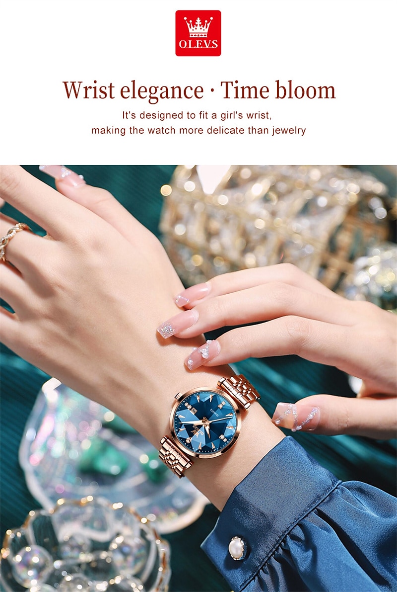 New Olevs Brand Ladies' Watches Luminous Decorative Calendar Quartz Watches American-Style Diamond-Set Waterproof Small Green Watches Mother's Day Gift for Women'S Watches Tide 2026 - $37.99 –P11