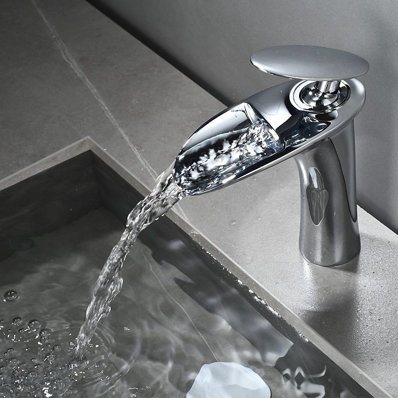 rubinetto miscelatore lavabo bagno a cascata, rubinetti monocomando per lavabo monocomando con tubo flessibile acqua calda e fredda rubinetto monoblocco in ottone per vasca da incasso del 2025 a $113.99 –P13
