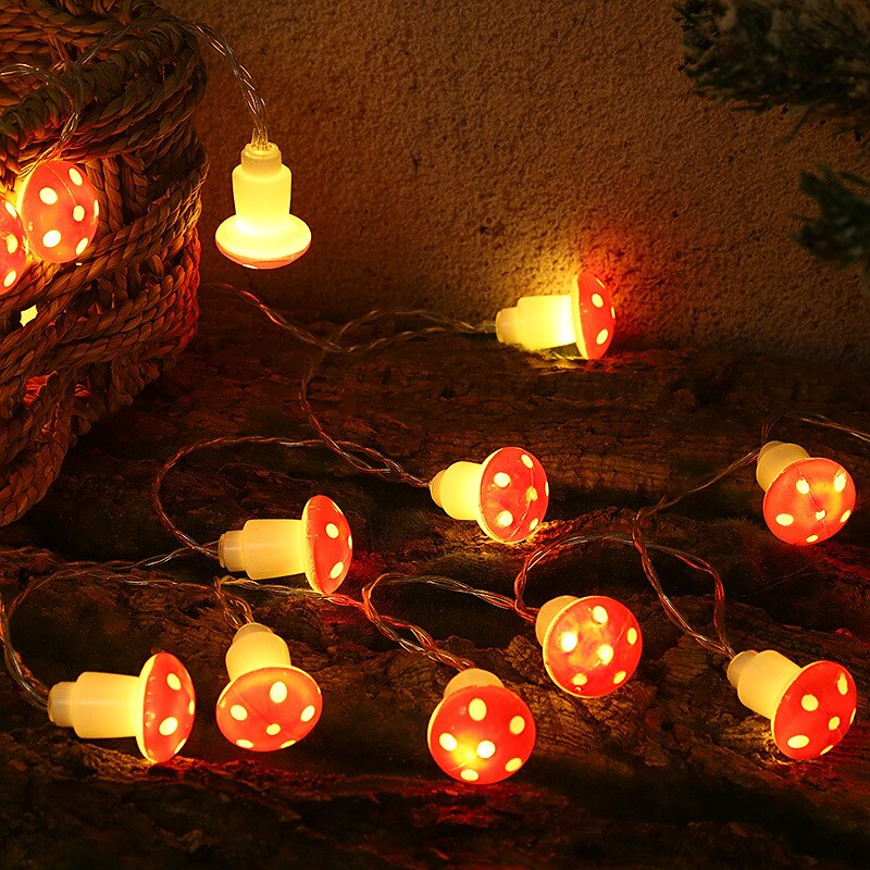 Solar Mushroom Lights Holiday Garland String Lights 7M-50LEDs 6.5M-30LEDs Outdoor Waterproof Mushroom Fairy lights Christmas Party Wedding Garden Lawn Decoration 2025 - $23.99 –P7