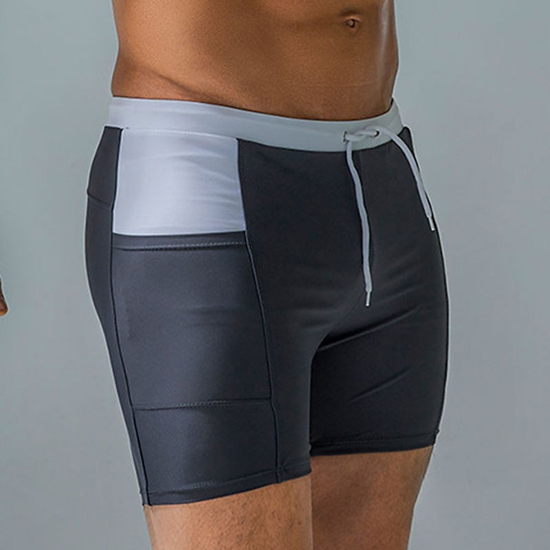 Men's Swimwear Swim Shorts Swim Trunks Boxer Swim Shorts Shorts Plain Comfort Breathable Outdoor Daily Going out Sports Hawaiian Black Blue 2025 - $24.99 –P9