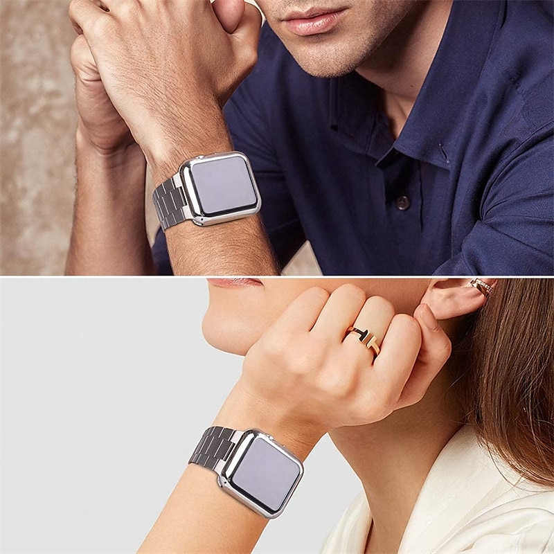 Kompatibilis valamivel Apple Watch óraszíj 38mm 40mm 41mm 42mm 44mm 45mm 49mm Case-szal Ütésálló Rozsdamentes acél Csere óraszíj mert iwatch Ultra 2 Series 9 8 7 SE 6 5 4 3 2 1 2026 - $17.99 –P9