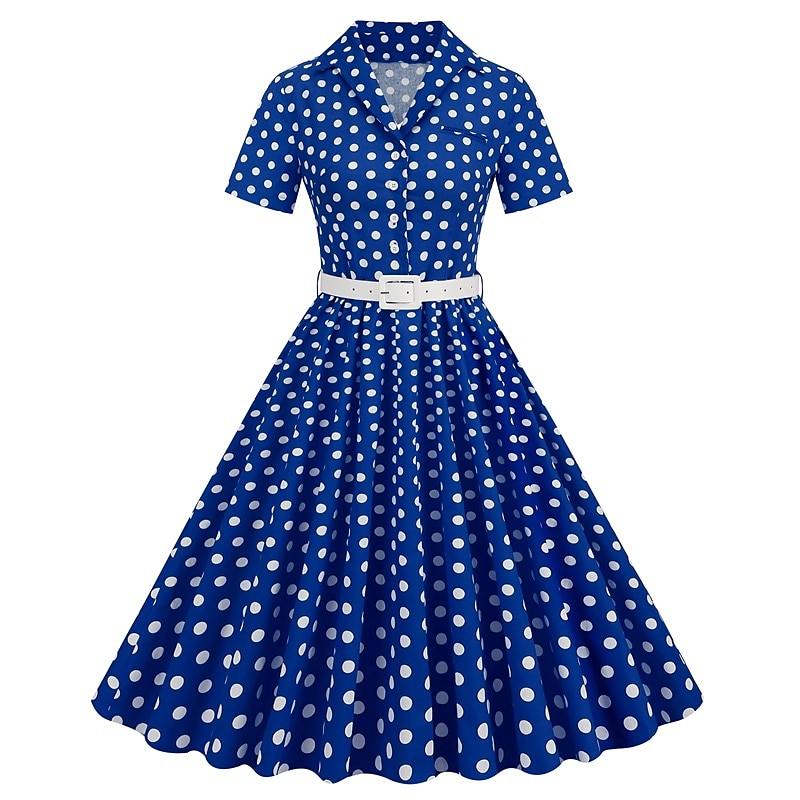 50-luvun a-line mekko retro vintage 1950-luvun cocktail mekko päivittäiset vaatteet mekko juhlapuku flare mekko naisten puku vintage cosplay -juhla / iltapuku 2025 - $38.99 –P10