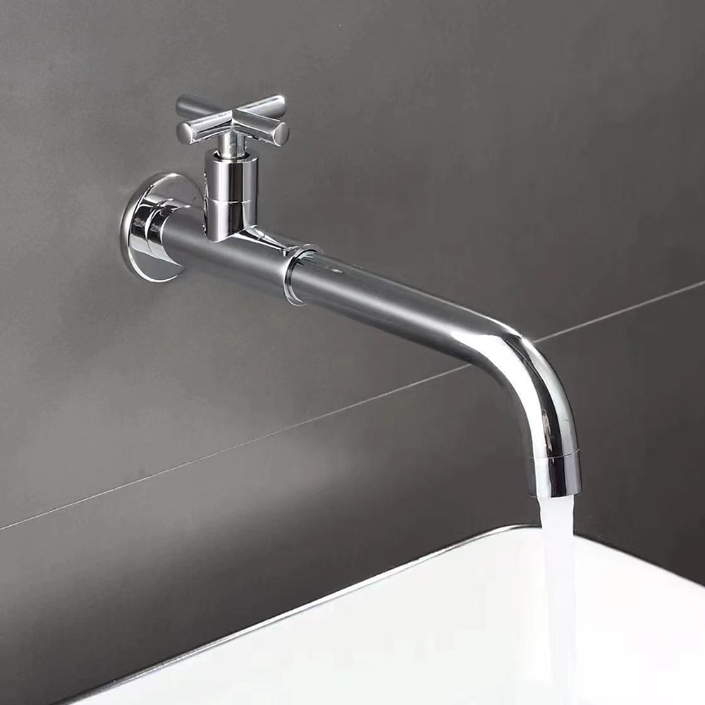 Wall Mounted Bathroom Sink Faucet Cold Water Only, Basin Taps Vintage Brass Single Handles One 3 Hole Washroom Wash Baxin Tap 2025 - $80.99 –P3