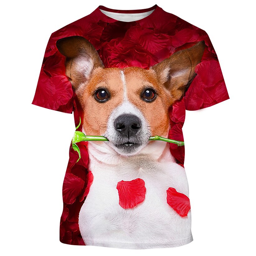 Állat Kutya Jack Russell terrier Póló Állat minta 3D Grafikus Kompatibilitás Páros Férfi Női Felnőttek Álarcos mulatság 3D nyomtatás Alkalmi / Napi 2025 - $17.99 –P5