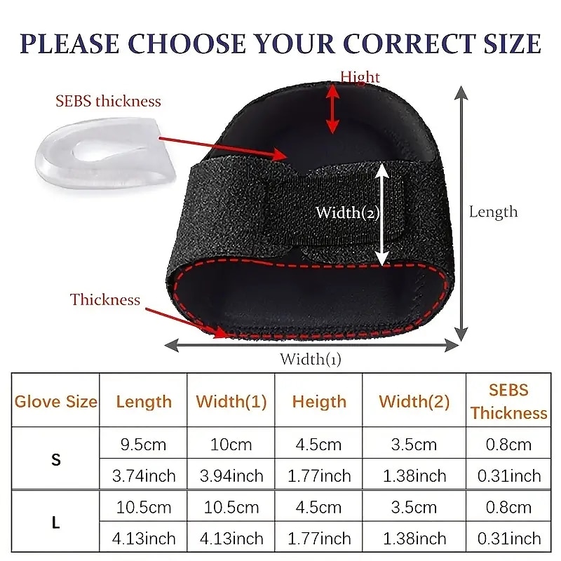 1pair Heel Brace With Hook And Loop Fastener Breathable Heel Cushions Heel Cups With Gel Pads For Women Men 2025 - $17.49 –P2