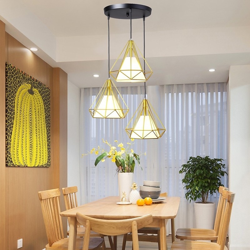 led függőlámpa 60 cm 3 fényű sputnik design csillárok étkezőbe hálószoba függőlámpák ipari festett felületek 110-240v 2025 - $229.99 –P5
