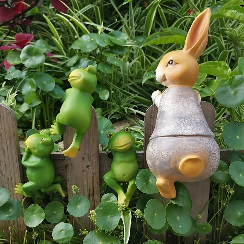 3pcs/set Cute Frog Figurines Hanging Animal Statue, Resin Pot Hanging Climbing Frog Sculpture Outdoor Statues Ornaments Decor For Flower Pot/Fence, Yard Art Figurines For Patio Lawn House 2025 - $17.99 –P2