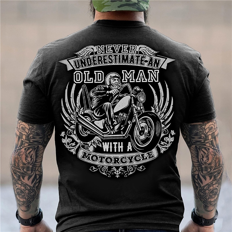 Bărbați Grafic Μηχανή Tricou Tricou Motocicletă Manșon scurt Tricou Tipărire 3D Stil Nautic Cămașă Epocă Modă Designer În aer liber Zilnic Sport Galben Albastru Mov Primavara vara Îmbrăcăminte S M L 2025 - $17.99 –P5