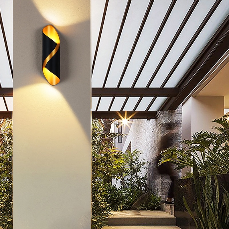 مصباح حائط LED خارجي 10 وات 800 لومن ألومنيوم خارجي IP65 مقاوم للماء مصباح غسالة حائط الحديقة ، شمعدان حائط ديكور للشرفة ac85-265v 3000k 6000k أسود / أبيض 2025 - $49.99 –P2