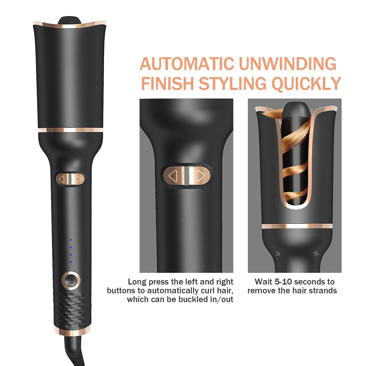 Automatic Curling Iron Professional Automatic Hair Curler with 1 Curling Iron Large Slot & Adjustable 4 Temperature & 3 Timer Dual Voltage Rotating Curling Iron with Auto Shut-Off for Hair Styling 2025 - $41.99 –P11