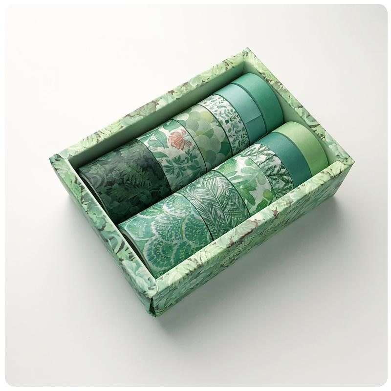 12pcs Vintage Floral Washi Tape Set , Decorative Tapes For DIY