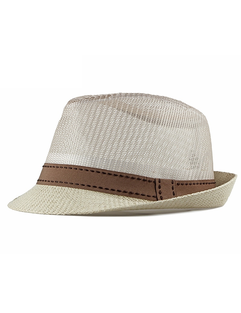 Homme Chapeau de Paille Chapeau de soleil Chapeau Tremper Chapeau Safari Chapeau de joueur Noir Marine foncé Poly coton Maille mode Décontractées Vêtements de Plein Air Vacances Sortie Plein Ecran de 2026 ? $11.49 –P5