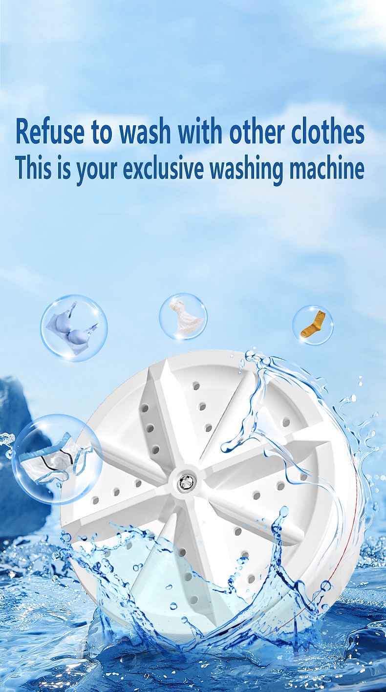 mini wasmachine usb roterende turbine draagbare wasmachine sokken ondergoed wasmachine 2025 - $15.99 –P3