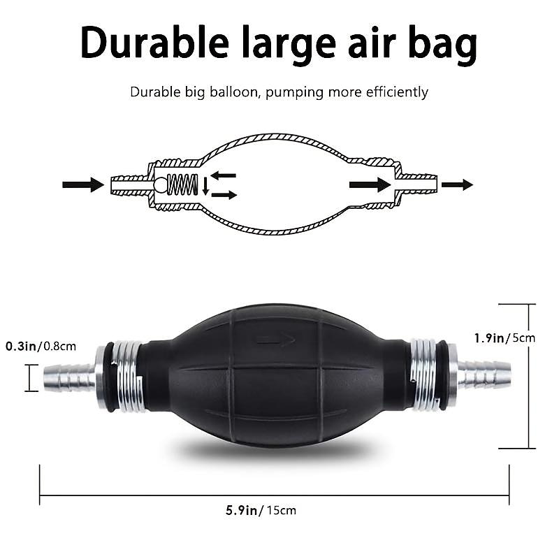 Siphon Pump, Portable High Flow Siphon Hand Pump For Gas Gasoline Petrol Diesel Oil Liquid Water Fish Tank With 2 Durable PVC Hoses 2025 - $12.99 –P7