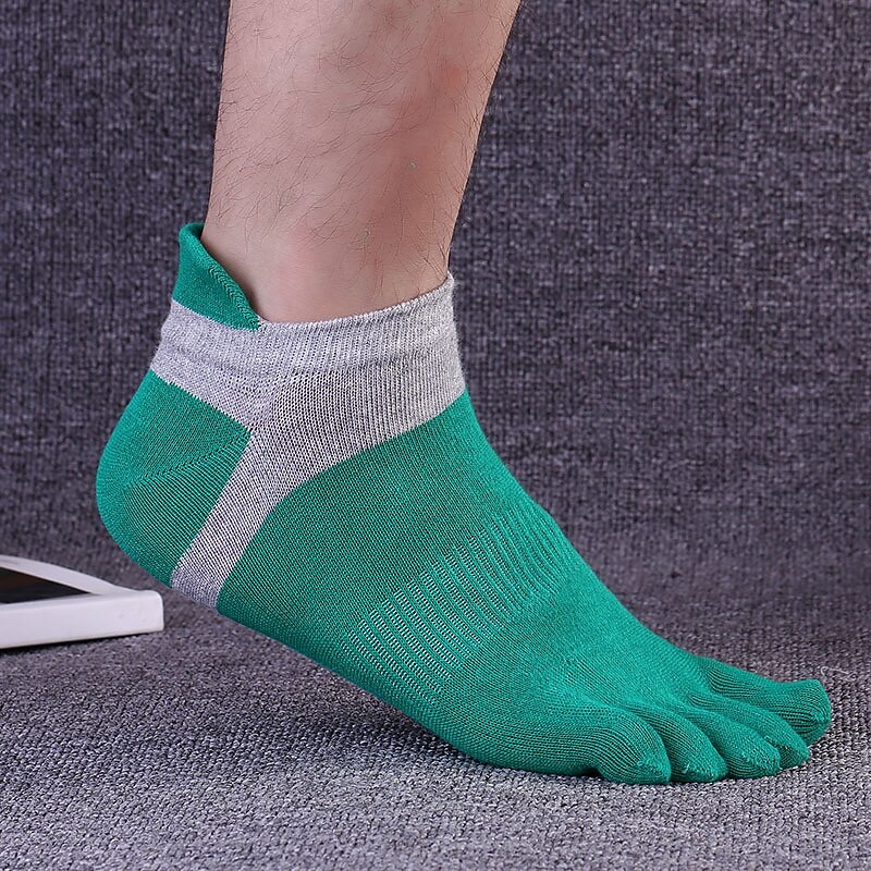 Men's 3 Pairs Ankle Socks Sport Socks / Athletic Socks Toe Socks Low Cut Socks Black Yellow Color Color Block Daily Wear Vacation Weekend Patchwork Medium Summer Spring &  Fall Stylish Casual 2025 - $11.49 –P5