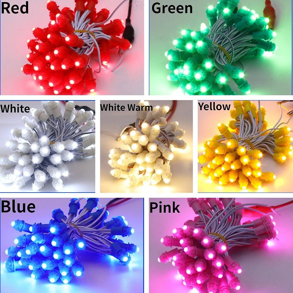 6M 100LED Led Pixel Bullet Nodes String Lights Christmas DC12V 9MM Single Color Signboard Display Lamp 2025 - $23.99 –P8