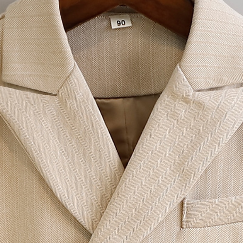 2 delar 5 rötter Ringbärarkostym Pojkar Barn Kostym Formell kostym Kostym och blazer Skjorta och byxa Ledigt Mode Dagligen Ensfärgat Beige Grå Bomull 2025 - $51.99 –P5