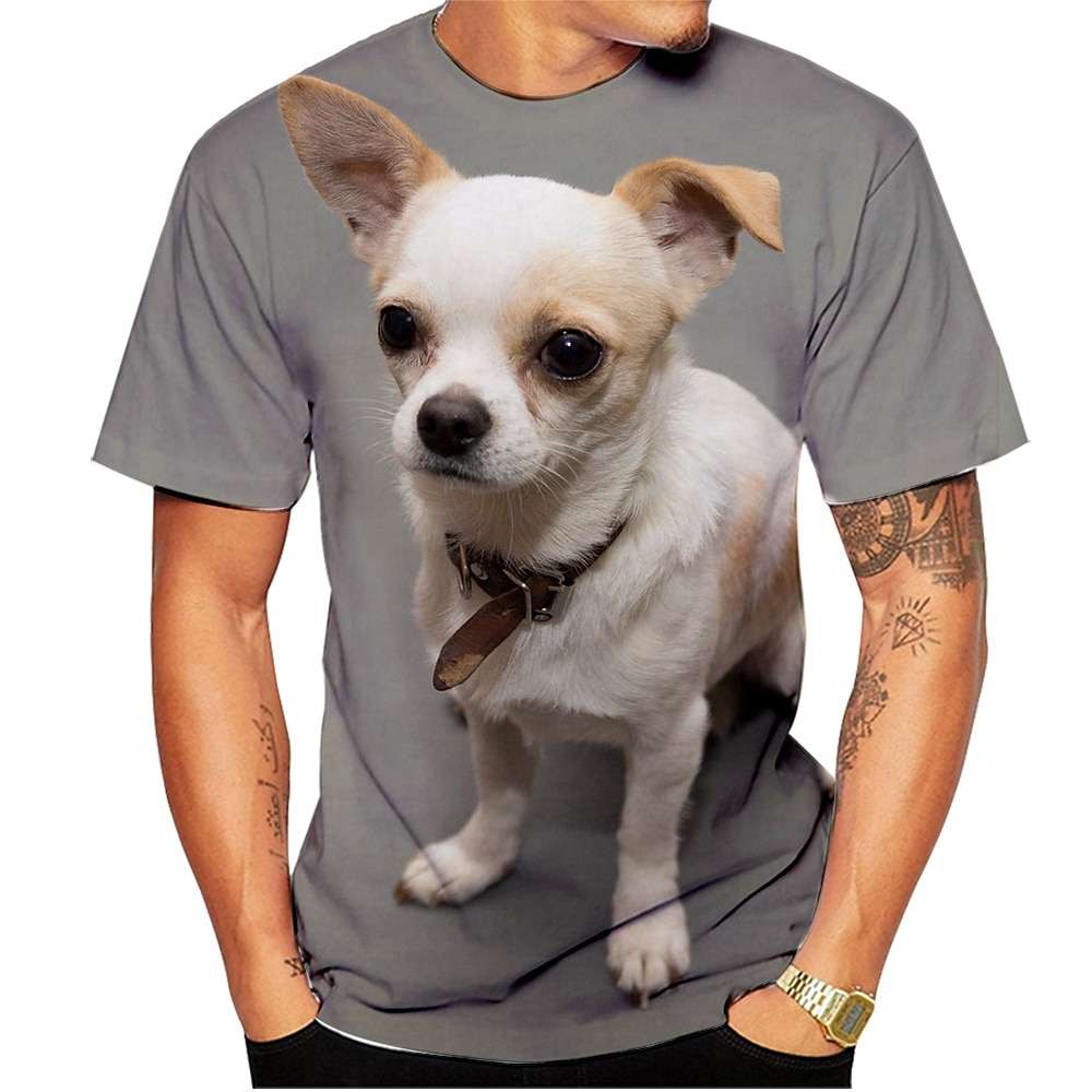 Zwierzę Pies Chihuahua Koszulkowy Anime 3D Graficzny Na Dla par Męskie Damskie Dla dorosłych Bal maskowy Druk 3D Codzienne 2025 - $14.99 –P5