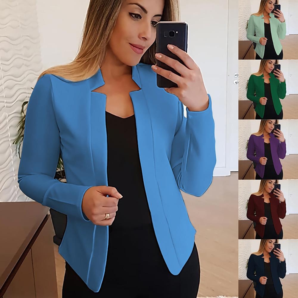 kvinnors nya mode kavaj långärmad cardigan casual jacka topp 2025 - $27.99 –P2