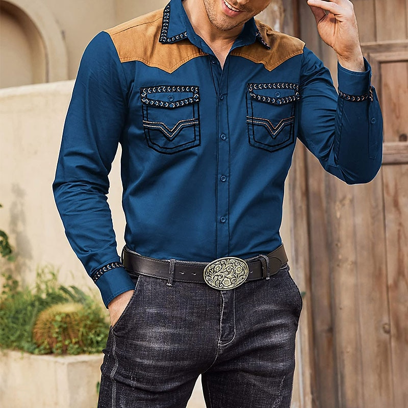 Ανδρικά Γραφικά Σχέδια Cowboy Πουκάμισο Δυτικό πουκάμισο Πουκάμισο καουμπόη Μακρυμάνικο Μοντέρνα Κομψό στυλ street Υψηλής Ποιότητας Καθημερινά ΕΞΩΤΕΡΙΚΟΥ ΧΩΡΟΥ Φθινόπωρο & Χειμώνας Απορρίπτω Στάμπα 2026 - $28.99 –P3